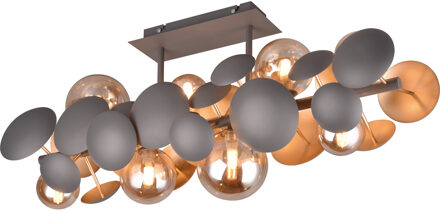 LED Plafondlamp - Trio Select Bubble - 8 Lichtpunten - G9-fitting - IP20 - Antraciet - Metaal