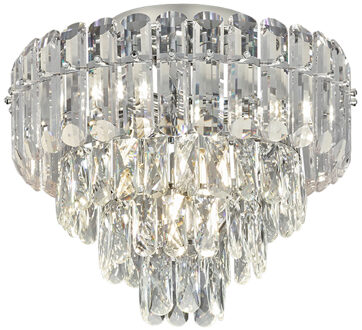 LED Plafondlamp - Trio Select Malizia - 7 Lichtpunten - E14-fitting - IP20 - Chroom - Metaal