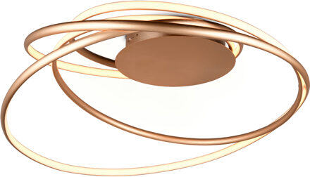 LED Plafondlamp - Trio Select Nala - 1 Lichtpunt van 57 Watt - Dimbaar - Aanpasbare Lichtkleur - IP20 - Goud - Metaal Zeer Warm Wit;Warm wit;Natuurlijk wit