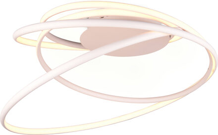 LED Plafondlamp - Trio Select Nala - 1 Lichtpunt van 57 Watt - Dimbaar - Aanpasbare Lichtkleur - IP20 - Mat Wit - Metaal Zeer Warm Wit;Warm wit;Natuurlijk wit