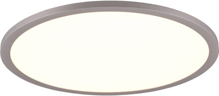 LED Plafondlamp - Trion Amira - 20W - Aanpasbare Kleur - Dimbaar - Afstandsbediening - Rond - Titaan - Metaal Zilverkleurig