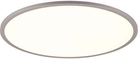 LED Plafondlamp - Trion Amira - 35W - Aanpasbare Kleur - Dimbaar - Afstandsbediening - Rond - Titaan - Metaal Zilverkleurig