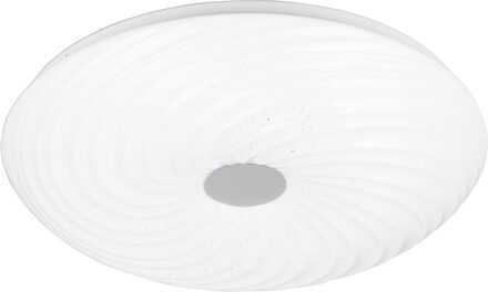 LED Plafondlamp - Trion Graty - 22W - Aanpasbare Kleur - Dimbaar - Afstandsbediening - Sterlicht - Rond - Mat Wit