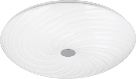 LED Plafondlamp - Trion Graty - 45W - Aanpasbare Kleur - Dimbaar - Afstandsbediening - Sterlicht - Rond - Mat Wit - Kunststof Helder/Koud wit;Warm wit;Natuurlijk wit