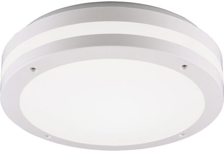 LED Plafondlamp - Trion Keraly - Opbouw Rond - Bewegingssensor - Waterdicht - 12W - Mat Wit - Kunststof