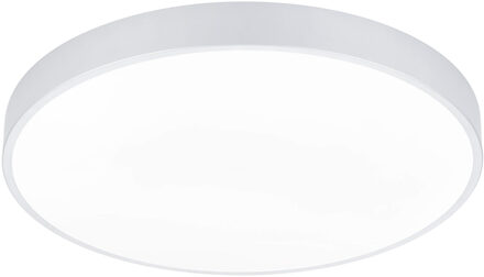 LED Plafondlamp - Trion Oka - Aanpasbaar kleur - Dimbaar - Rond - Mat Wit - Metaal