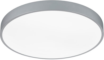 LED Plafondlamp - Trion Oka - Aanpasbaar kleur - Dimbaar - Rond - Titaan - Metaal Zilverkleurig