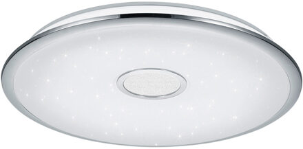 LED Plafondlamp - Trion Okyayla - 45W - Aanpasbare Kleur - Dimbaar - Afstandsbediening - Sterlicht - Rond - Wit - Kunststof Helder/Koud wit;Warm wit;Natuurlijk wit