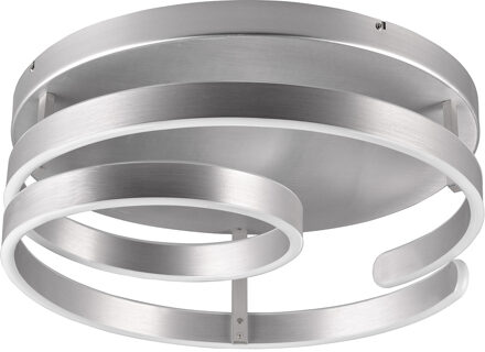 LED Plafondlamp - Trion Renie - 58W - Warm Wit 3000K - Dimbaar - Rond - Geborsteld Aluminium - Metaal