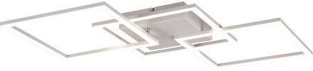 LED Plafondlamp - Trion Square - 38W - Natuurlijk Wit 4000K - Vierkant - Mat Wit - Metaal