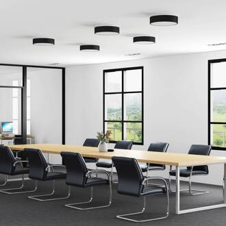 LED plafondlamp Vanida, zwart, Ø 40 cm, omhoog/omlaag zwart, wit