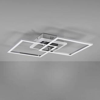 LED plafondlamp Venida, vierkant, chroom
