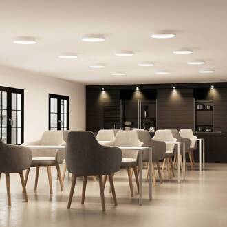 LED plafondlamp Vivy, Ø 38 cm, wit, metaal