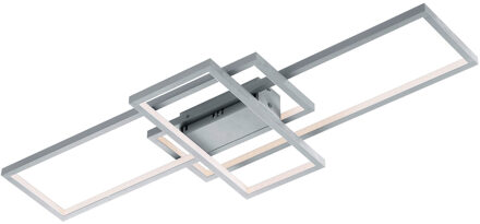 LED Plafondlamp WiZ - Smart LED - Plafondverlichting - Trion Tiagi - 36W - Aanpasbare Kleur - RGBW - Afstandsbediening - Zilverkleurig