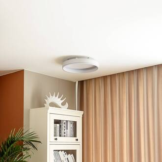 LED plafondlamp Yasmen, wit, metaal, dimbaar in 3 stappen