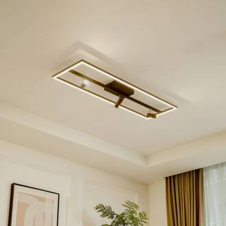 LED plafondlamp Yvor, 99,5 cm, zwart, draaibaar zwart, wit