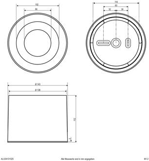 LED plafondspot ALG54, Ø 21,3 cm antraciet