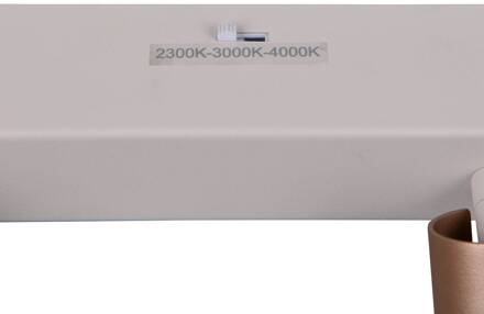 LED plafondspot Ambala. Lengte 44 cm, grijs/bruin, 3-lamps. grijs, bruin