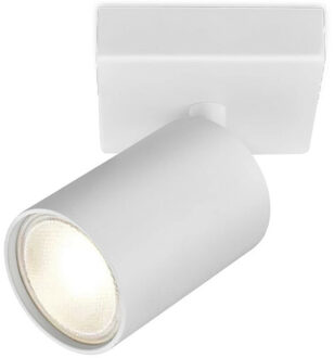 LED Plafondspot - Brinton Betin - GU10 Fitting - 1-lichts - Rond - Mat Wit - Kantelbaar - Aluminium - Philips - CorePro