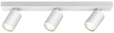 LED Plafondspot - Brinton Betin - GU10 Fitting - 3-lichts - Rond - Mat Wit - Kantelbaar - Aluminium - Philips - CorePro