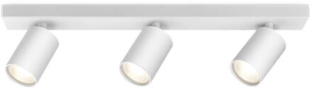 LED Plafondspot - Brinton Betin - GU10 Fitting - 3-lichts - Rond - Mat Wit - Kantelbaar - Aluminium - Philips - CorePro