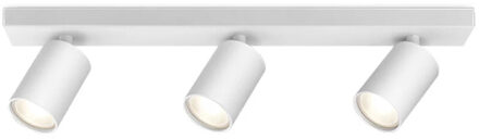 LED Plafondspot - Brinton Betin - GU10 Fitting - 3-lichts - Rond - Mat Wit - Kantelbaar - Aluminium