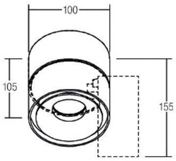 LED plafondspot Circle Maxi, Ø 10 cm, wit