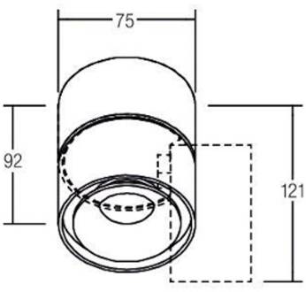 LED plafondspot Circle Mini, Ø 7,5 cm, wit