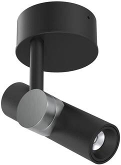 LED plafondspot Goose, zwart, aluminium, 2.700 K