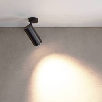 LED plafondspot Lucea 6, zwart, aluminium, 2.700 K