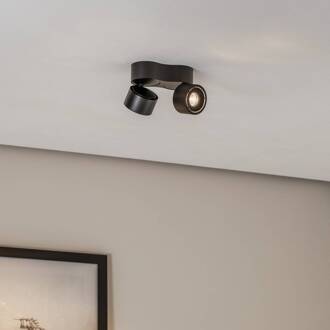 LED plafondspot Rotari, 1240lm, 2-lamps, zwart