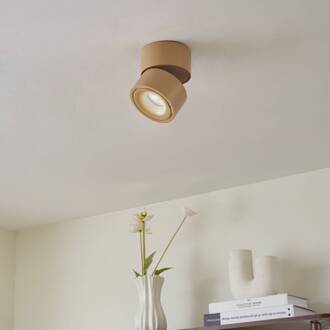 LED plafondspot Rotari, bruin, 1-lamp, 8,9W