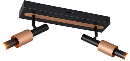 LED Plafondspot - Trio Select Ikaris - 2 Lichtpunten van 4.5 Watt - Dimbaar - Aanpasbare Lichtkleur - IP20 - Mat Zwart - Metaal Zeer Warm Wit;Warm wit;Natuurlijk wit