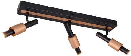 LED Plafondspot - Trio Select Ikaris - 3 Lichtpunten van 4.5 Watt - Dimbaar - Aanpasbare Lichtkleur - IP20 - Mat Zwart - Metaal Zeer Warm Wit;Warm wit;Natuurlijk wit