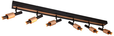 LED Plafondspot - Trio Select Ikaris - 6 Lichtpunten van 4.5 Watt - Dimbaar - Aanpasbare Lichtkleur - IP20 - Mat Zwart - Metaal Zeer Warm Wit;Warm wit;Natuurlijk wit