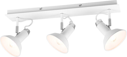 LED Plafondspot - Trion Rollo - E14 Fitting - 3-lichts - Rechthoek - Mat Wit - Aluminium