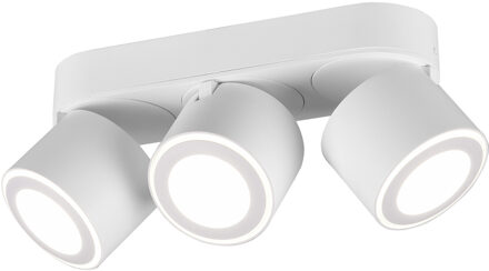 LED Plafondspot - Trion Tarus - 12W - Warm Wit 3000K - 3-lichts - Rond - Mat Wit - Aluminium