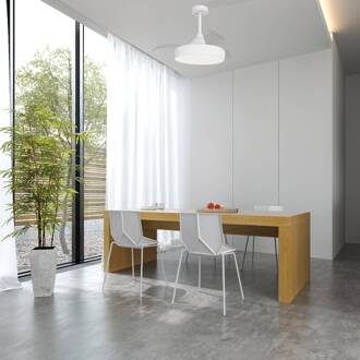 LED plafondventilator Alaska Mini wit DC stil Ø 91 cm CCT wit, helder