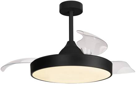 LED plafondventilator Alaska zwart DC stil Ø 106 cm CCT zwart, helder