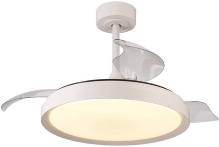 LED plafondventilator Mistral, wit, DC stil Ø 106 cm CCT wit, helder