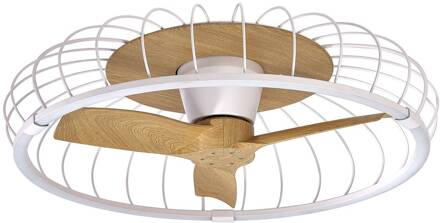 LED plafondventilator Nature, CCT app wit/beuken wit, beuken