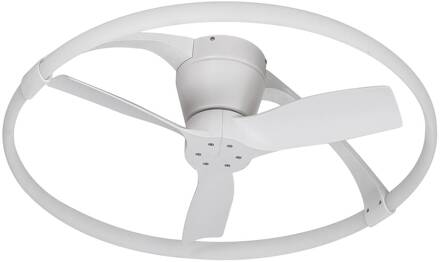 LED plafondventilator Nepal Mini, app, wit