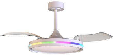 LED plafondventilator Rafaga wit DC stil Ø 106 cm CCT RGB wit, helder