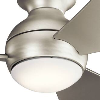 LED plafondventilator Sola, IP23 nikkel nikkel, zilver