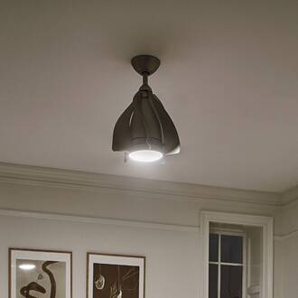 LED plafondventilator Terna nikkel/crème nikkel, crème