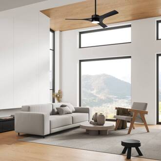 LED plafondventilator Thai zwart DC-motor stil Ø 122 cm CCT