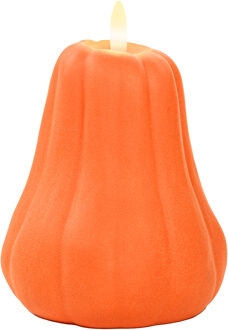 LED pompoen kaars - oranje - D13 x H11 cm