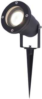 LED prikspot - 4 Watt 345 Lumen - Dimbaar - Kantelbaar - 4000K neutraal wit - GU10 - IP64 Waterdicht - Zwart - Tuinspot