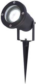 LED prikspot - 4 Watt 345 Lumen - Dimbaar - Kantelbaar - 6500K daglicht wit - GU10 - IP64 Waterdicht - Zwart - Tuinspot