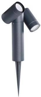 LED Prikspot Usti Dimbaar -Dubbele Vervangbare GU10 - Antraciet - IP54